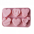 Silicone 6 Love Stampo per la torta di San Valentino